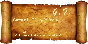 Gerstl Ifigénia névjegykártya